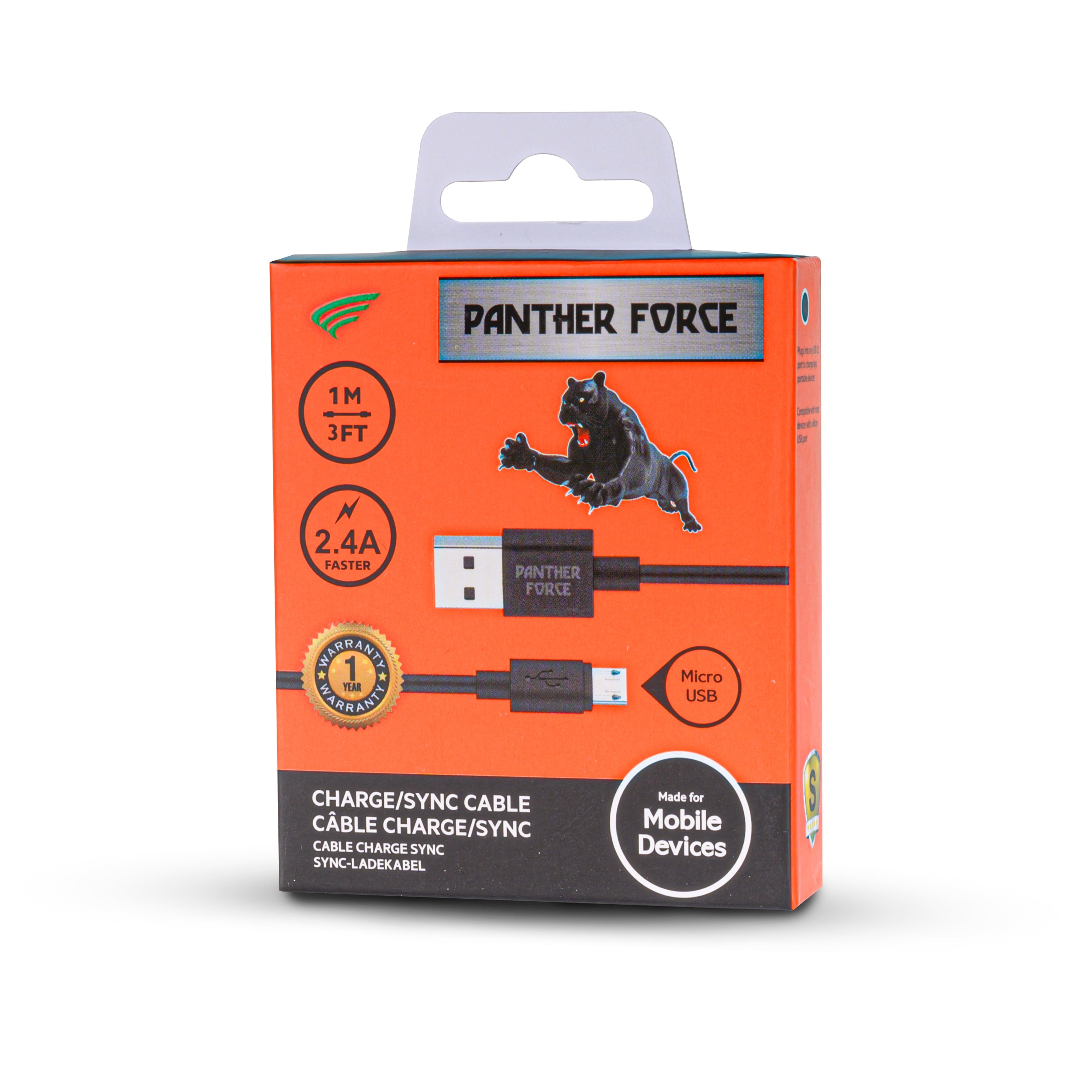 1M USB TO MICRO CABLE-2.4AMP