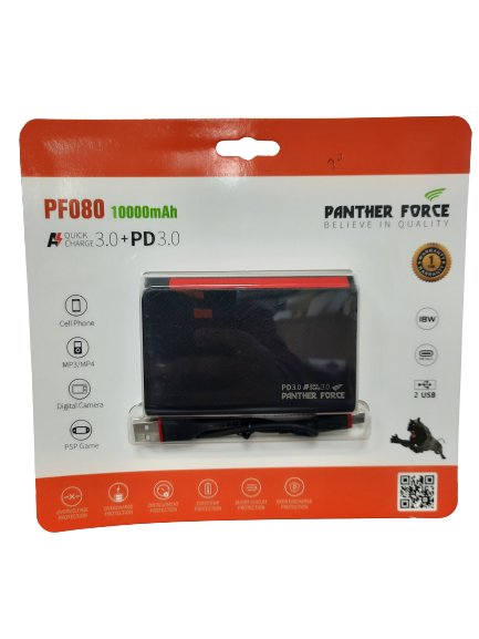 10000mAH MULTIPORT-PORTABLE POWER BANK CHARGER-QUICK CHARGE 3.0+PD3.0