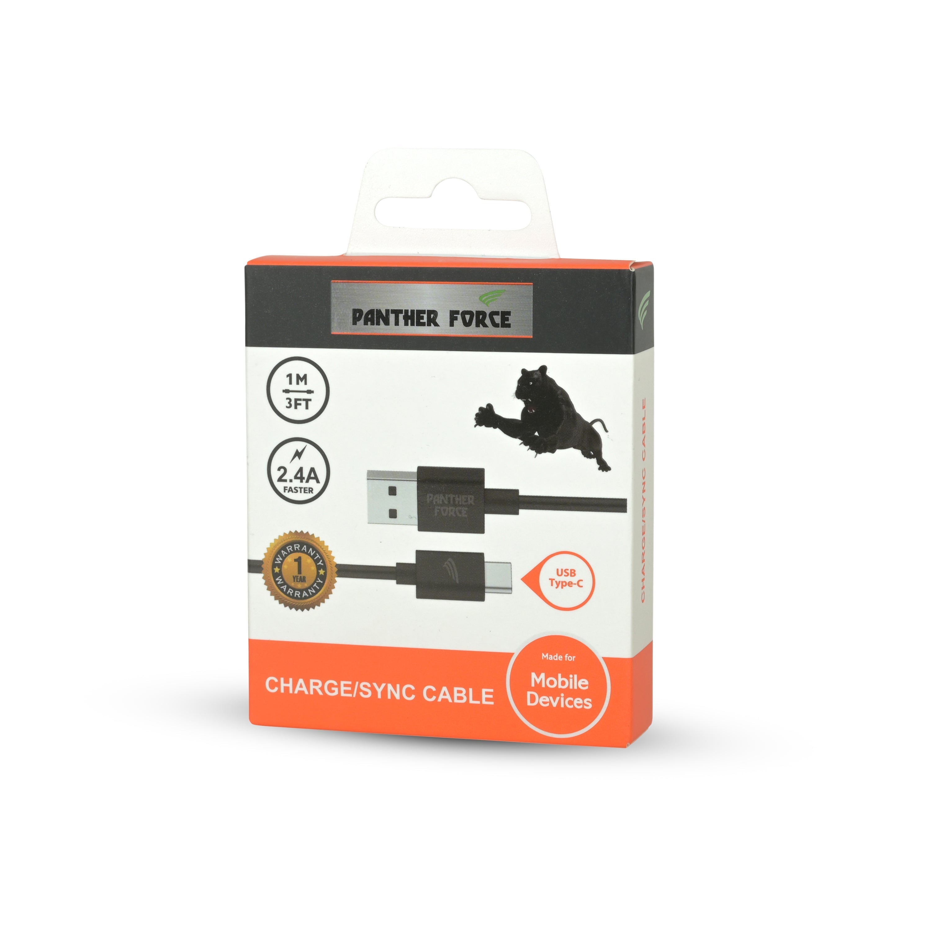 1M USB TO TYPE-C CABLE-2.4AMP