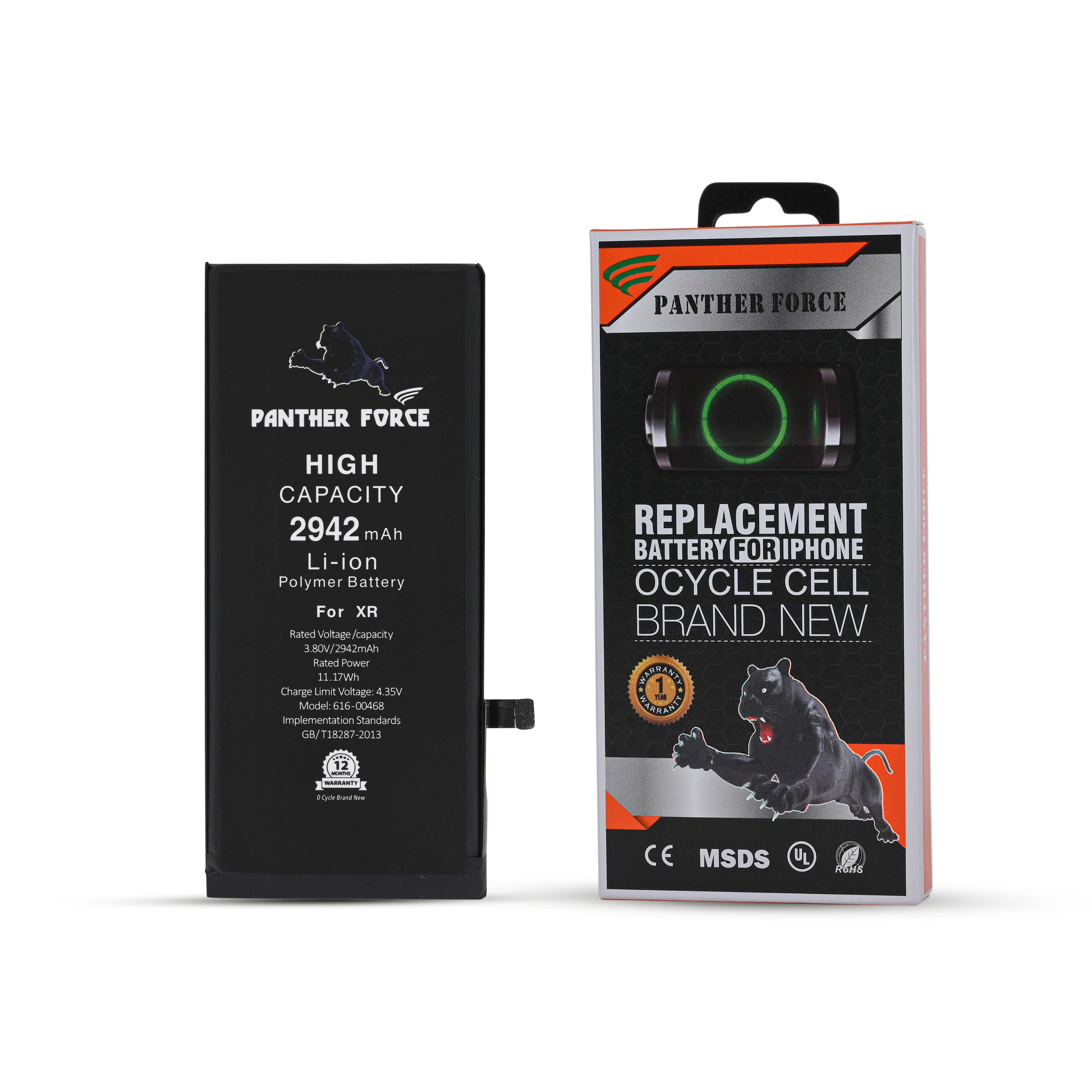 GENUINE PANTHER FORCE® REPLACEMENT BATTERY FOR APPLE iPHONE XR– 2942 mAh