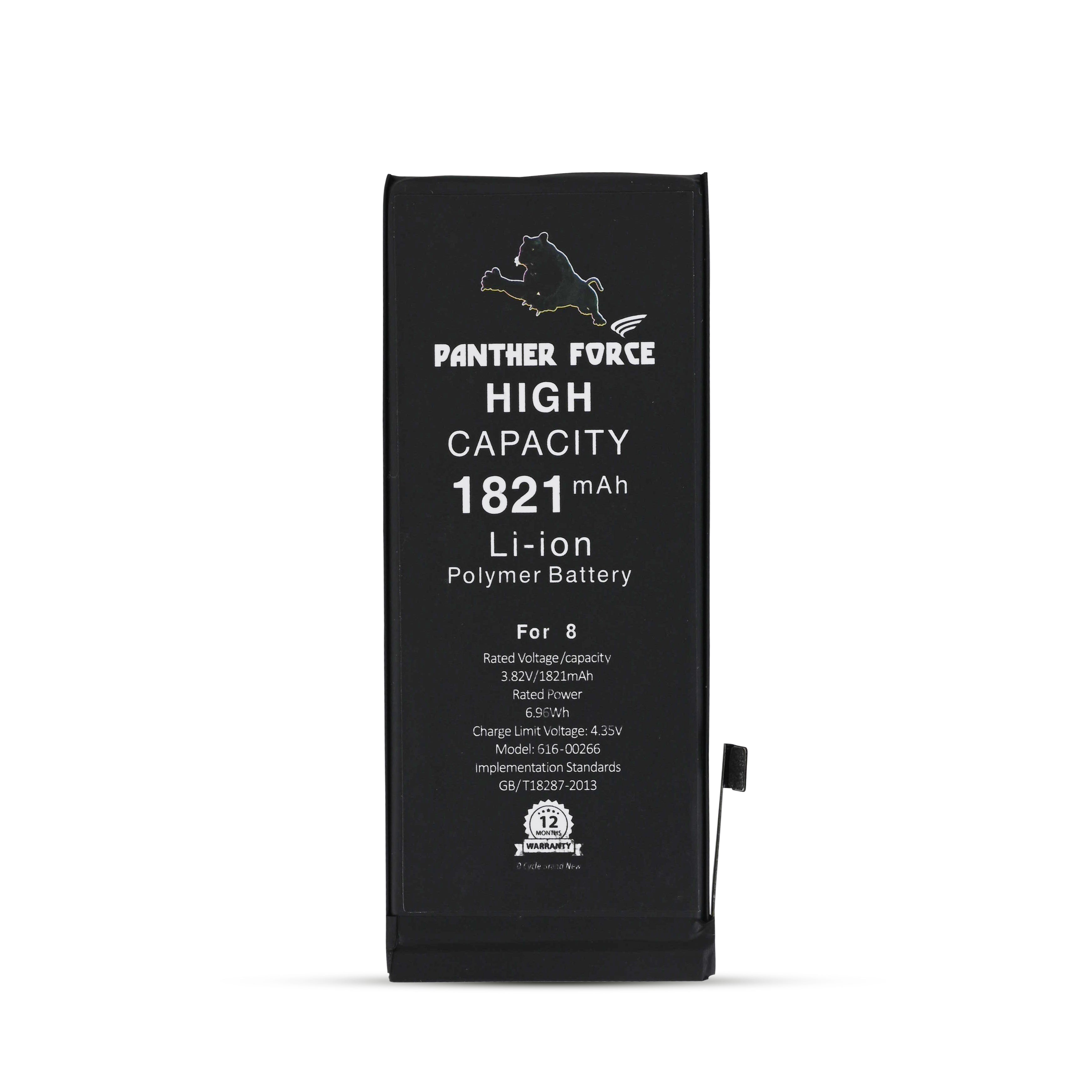 GENUINE PANTHER FORCE® REPLACEMENT BATTERY FOR APPLE iPHONE 8– 1821 mAh