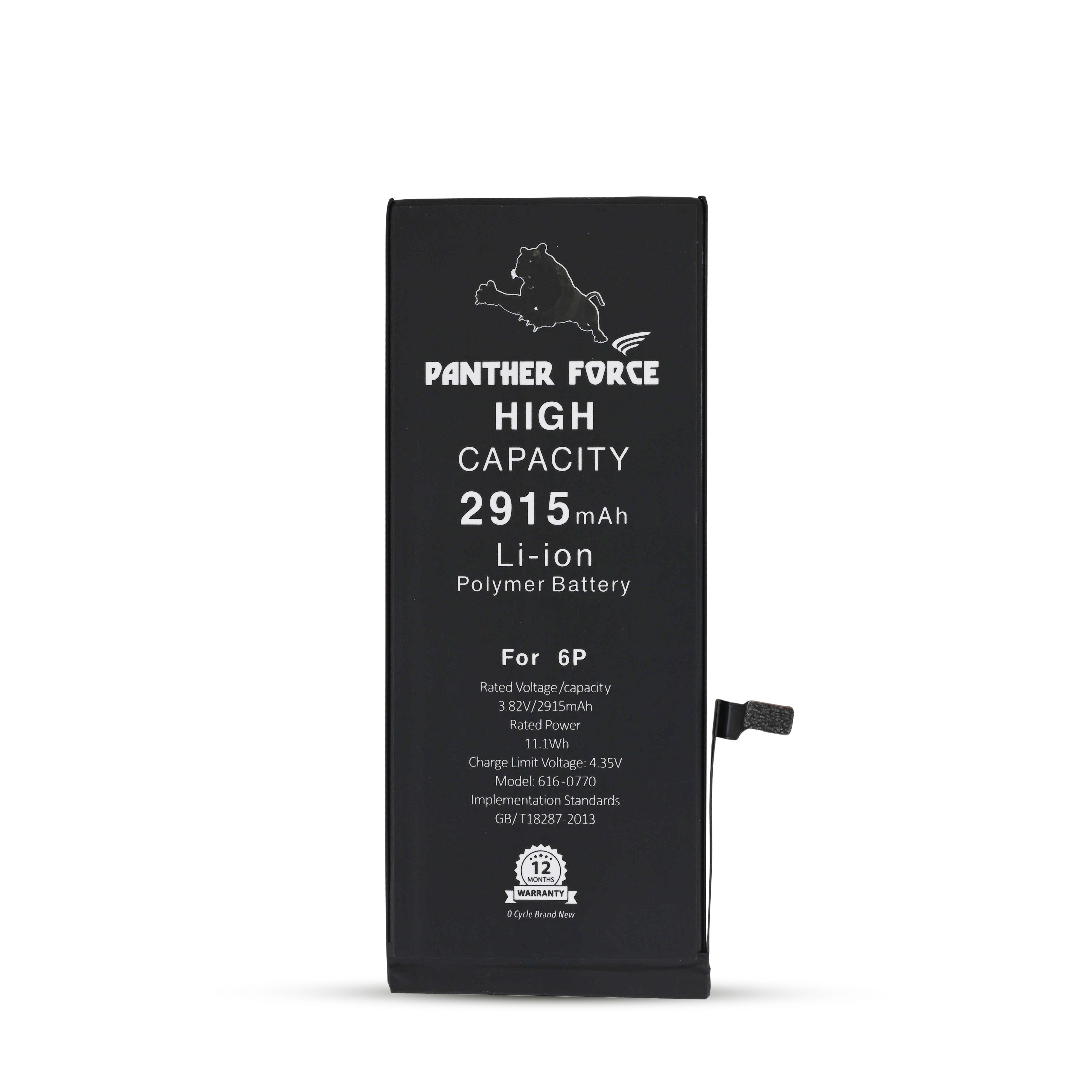 GENUINE PANTHER FORCE® REPLACEMENT BATTERY FOR APPLE iPHONE 6 Plus– 2915 mAh
