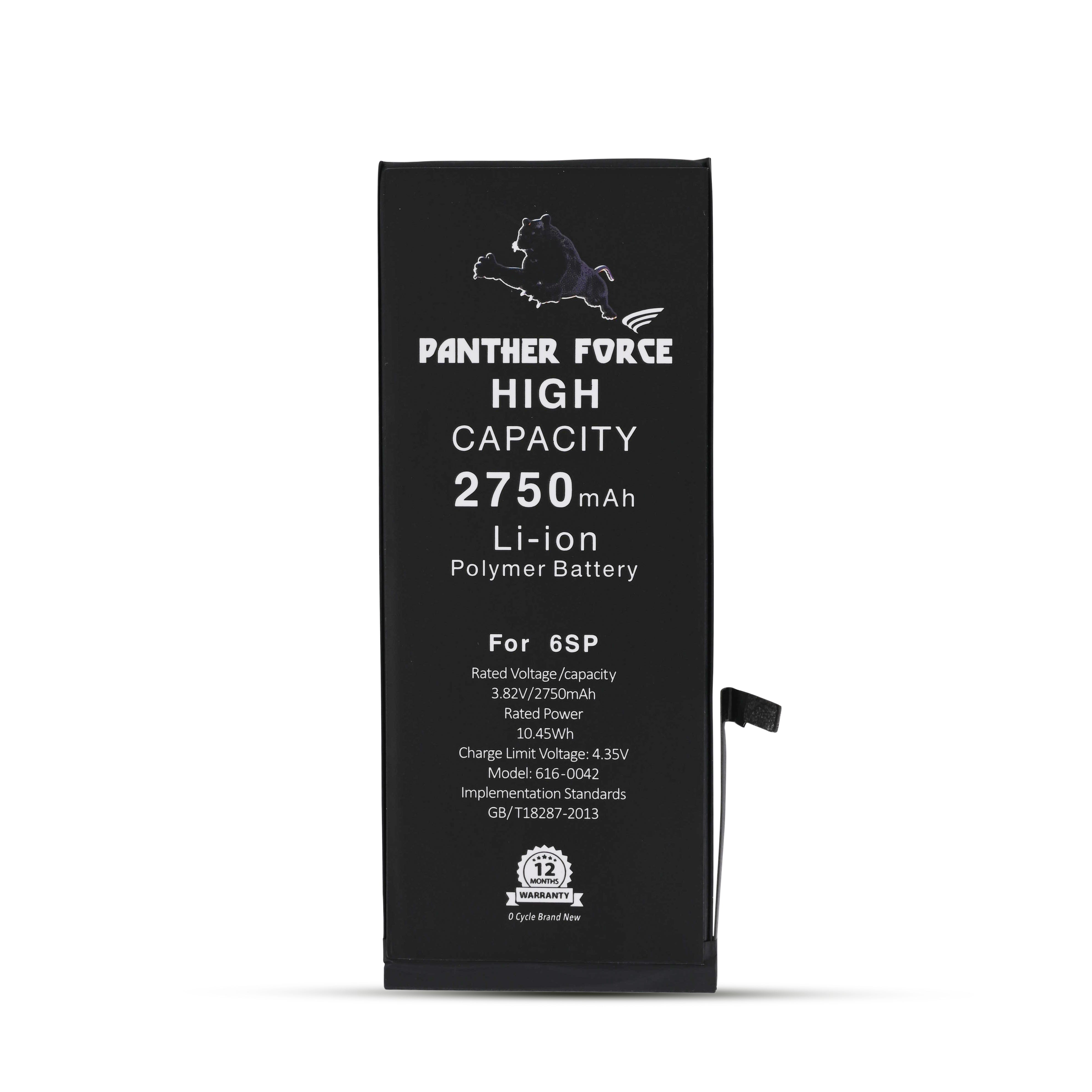 GENUINE PANTHER FORCE® REPLACEMENT BATTERY FOR APPLE iPHONE 6S Plus– 2750 mAh
