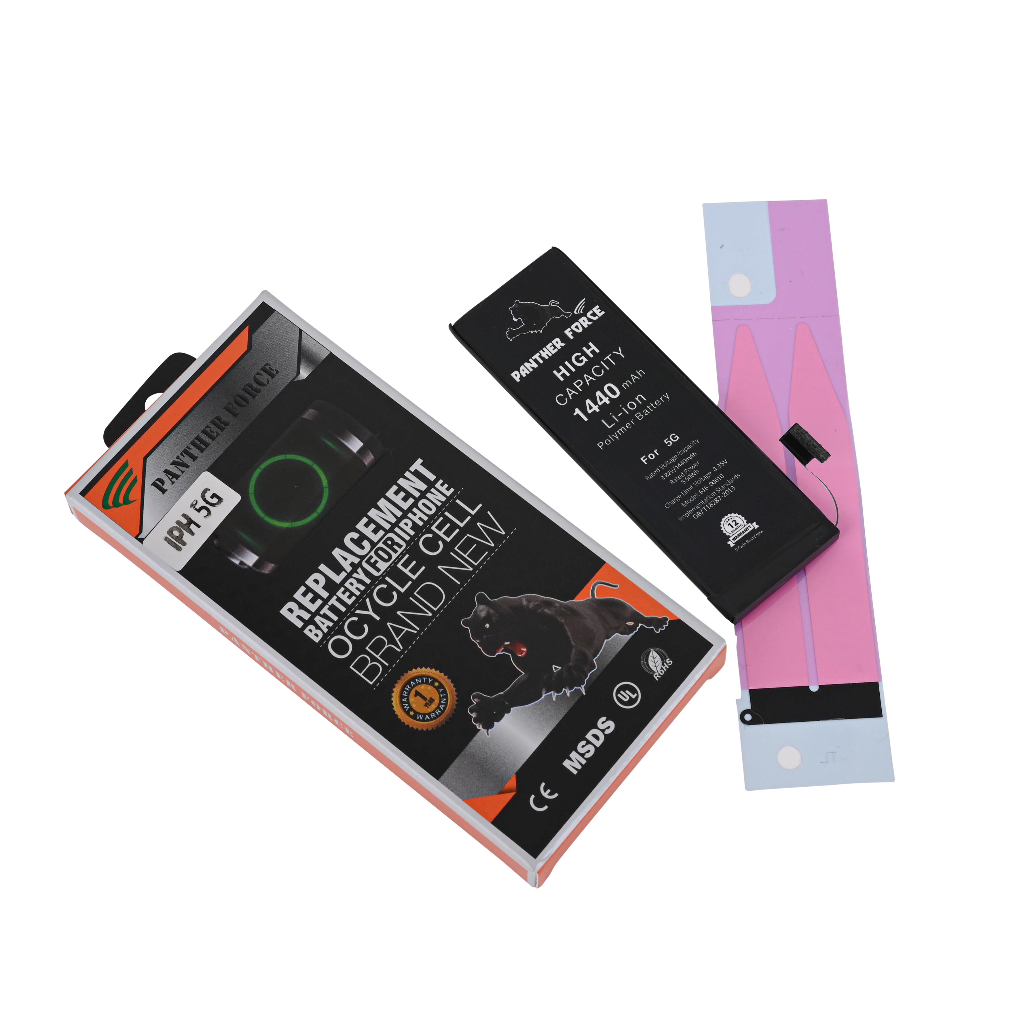 GENUINE PANTHER FORCE® REPLACEMENT BATTERY FOR APPLE iPHONE 5G – 1440 mAh