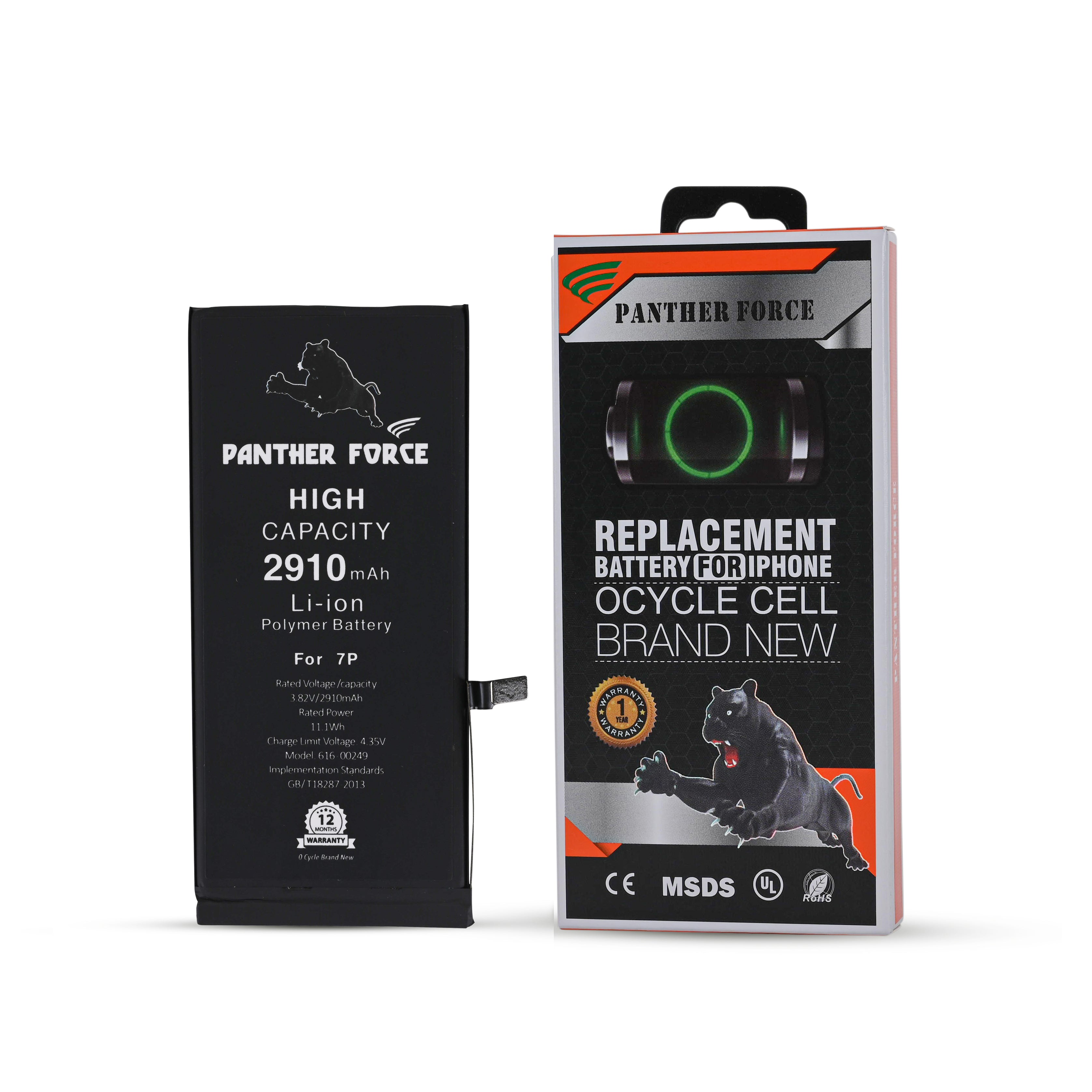 GENUINE PANTHER FORCE® REPLACEMENT BATTERY FOR APPLE iPHONE 7Plus– 2910 mAh