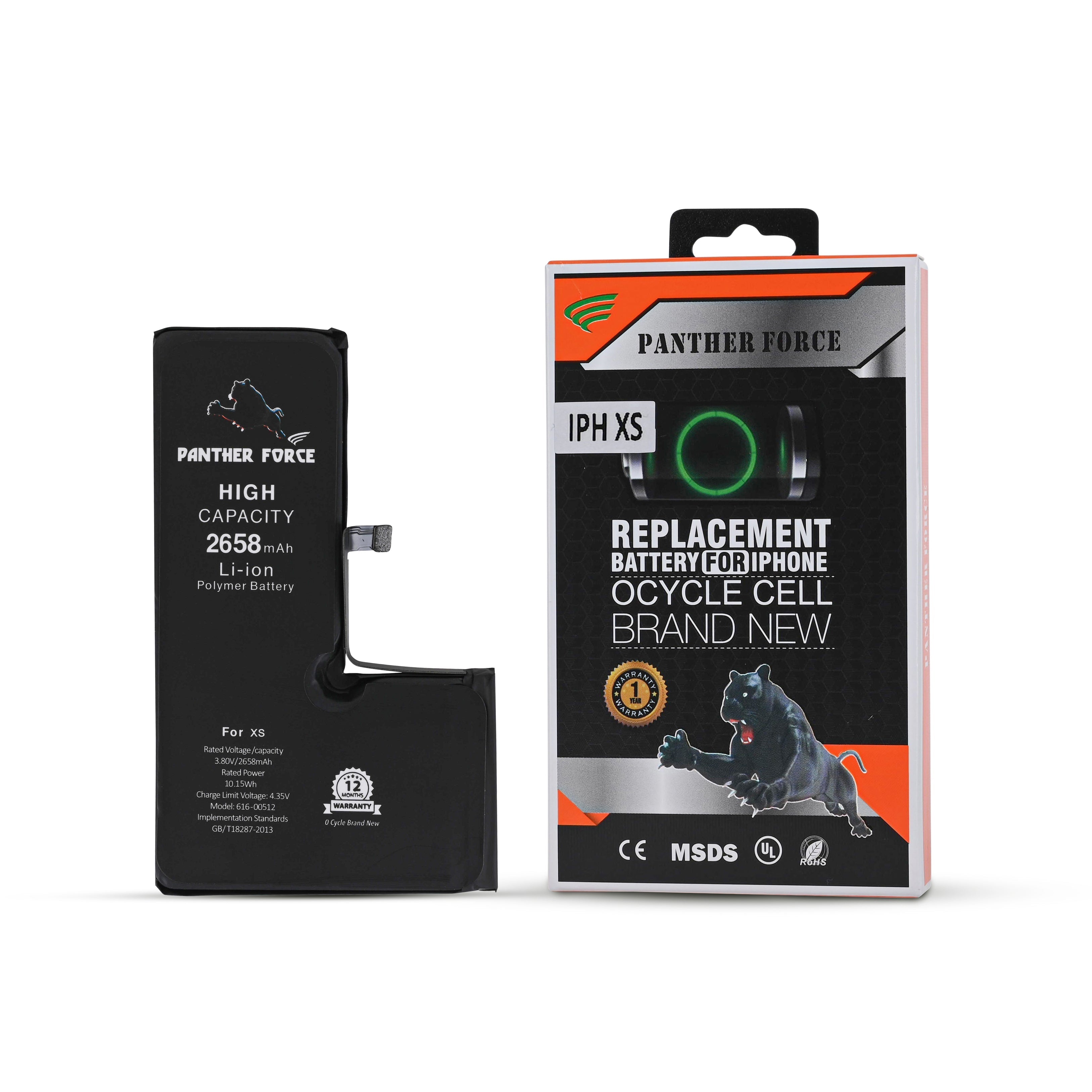 GENUINE PANTHER FORCE® REPLACEMENT BATTERY FOR APPLE iPHONE XS– 2658 mAh